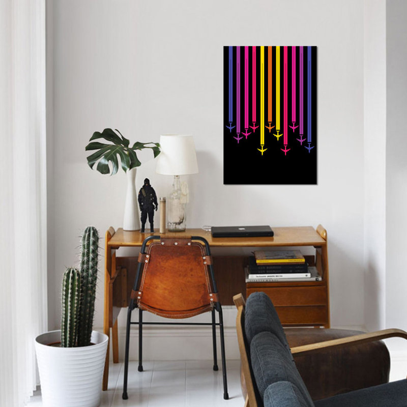 « vibrant », impression sur toile, H 26 po x l 18 po x P 1,5 po, Toile tendue, Pas de tapis