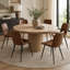 Chaise de salle à manger rembourrée avec pieds en acier au carbone (ensemble de 6)-124568719-124568715