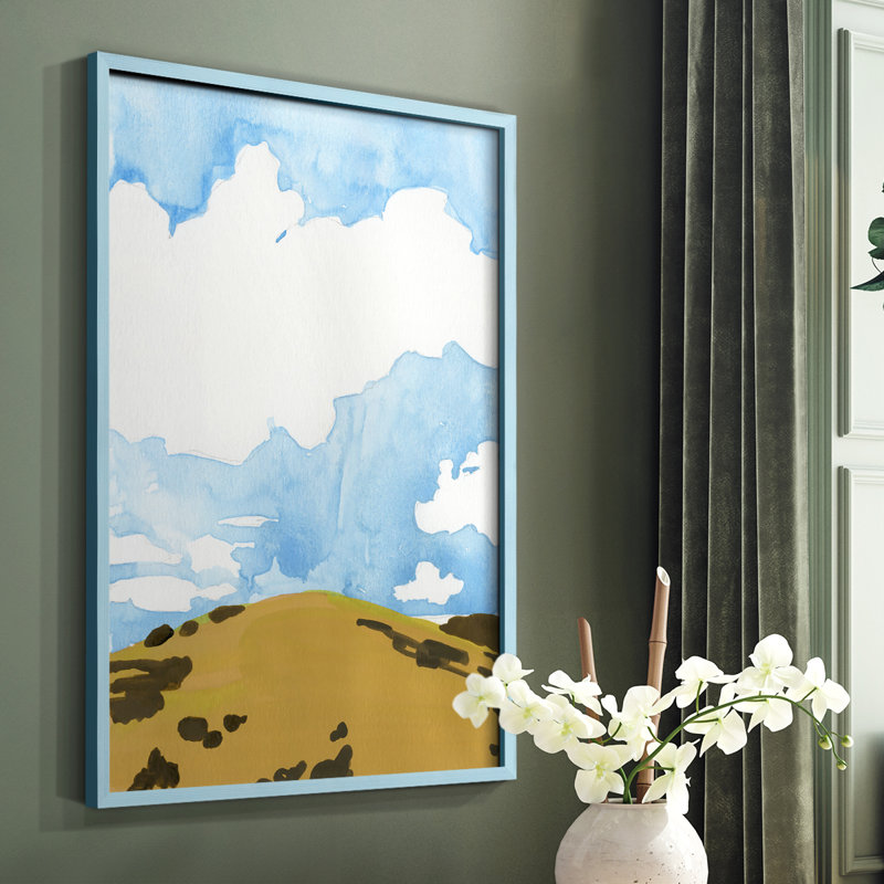 Summer Knoll I, reproduction encadrée - bois massif, Bleu, H 10 po x l 8 po