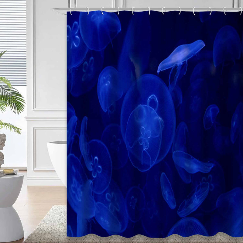 Rideau de douche avec 12 crochets, L 72 po x l 78 po