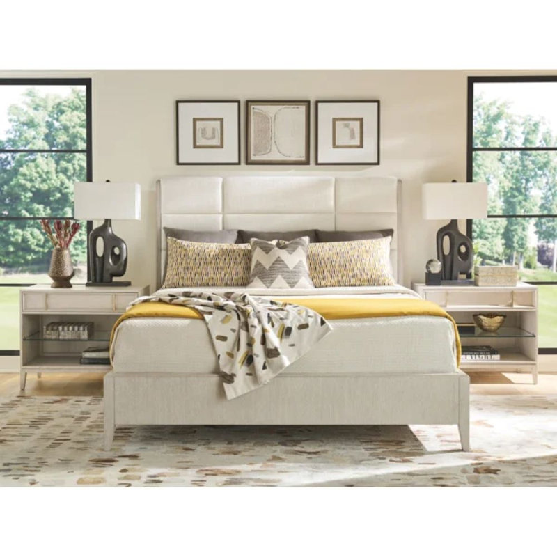 Solid Wood Bedroom Set, Ivory, Queen