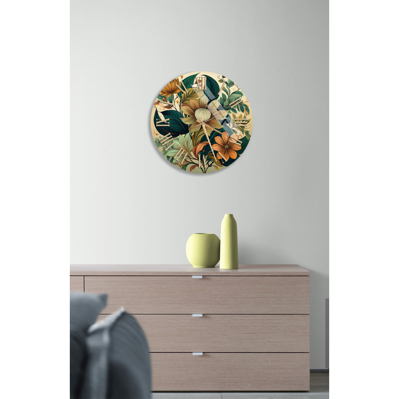 Horloge murale silencieuse Earthy, Doré