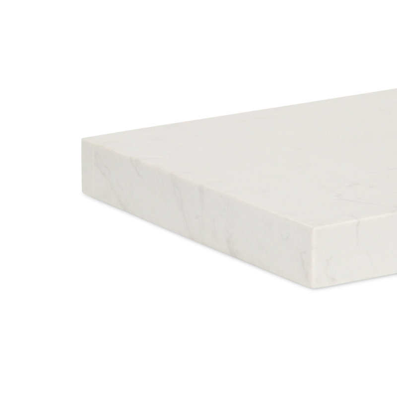 Plateau en marbre noir avec rebord surélevé Jaquale, Blanc