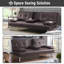 Canapé-lit convertible en similicuir Armarion, confort polyvalent avec positions personnalisables-86903213