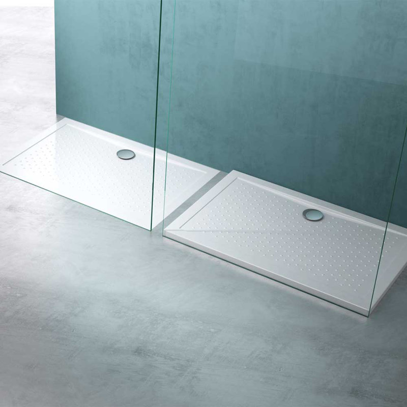  Acrylic Shower Tray Anti Slip Surface - Rectangular - 1000 x 700mm, 40cm H x 700cm W x 1000cm D, Centre