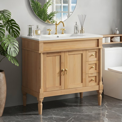 Meuble-lavabo 36 po avec lavabo en céramique