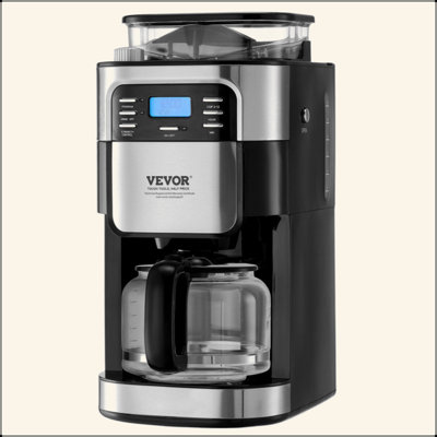 12-Cup Coffee Maker Drip Coffee Machine With 24-Hour Timer For Auto Brew