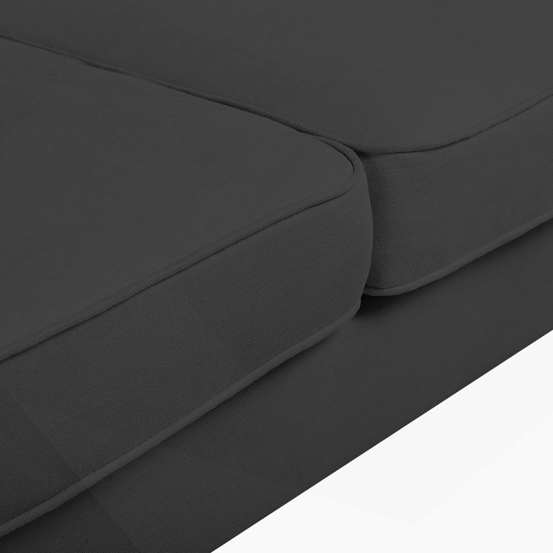 77.2” Square Arm Sofa Grey FABRIC