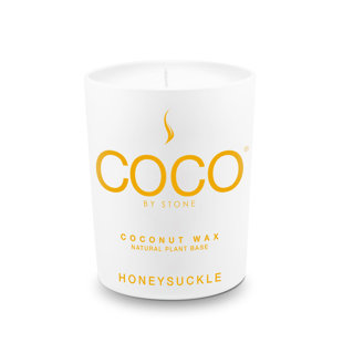 Honeysuckle Natural Coconut Apricot Wax Candle