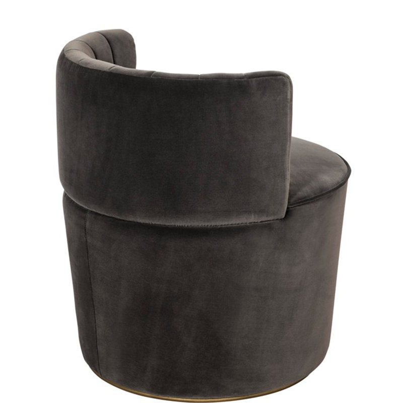 August Barrel Chair, Gray