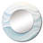 Blue And White Simplicity Wave - Abstract Marble Round Mirror Wall Decor_MTMIR109503-99623925