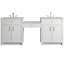 Bellshire 84" W Dual Vanity Set with 24" Make-Up Counter-942721026-942721029-942721030