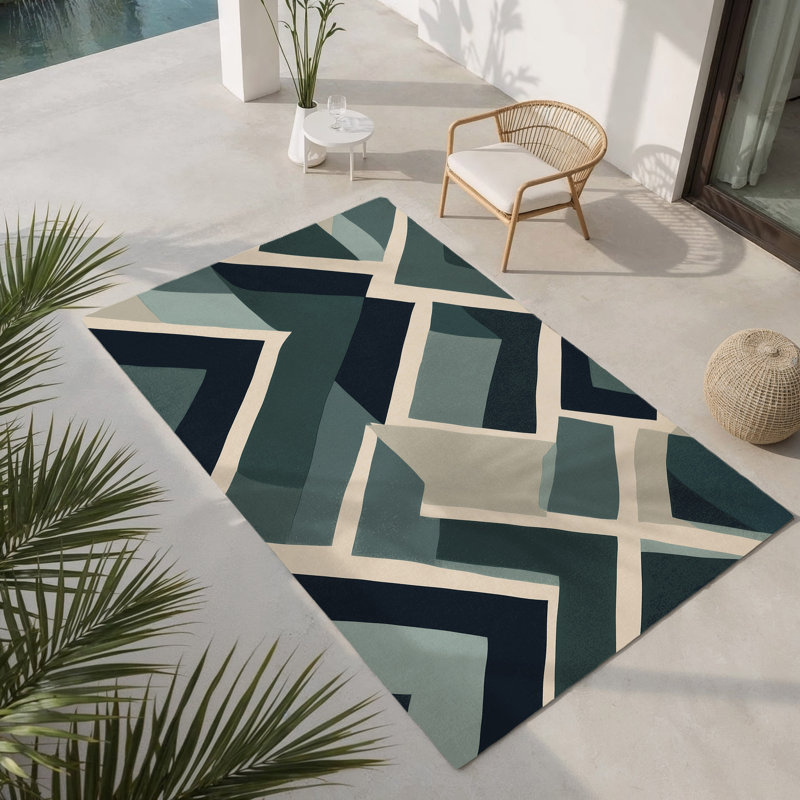 Dreamlit Tides Indoor And Outdoor Area Rug, Rectangle 1'6" x 2'6"