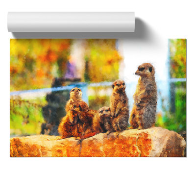 Family Of Meerkats - No Frame Print