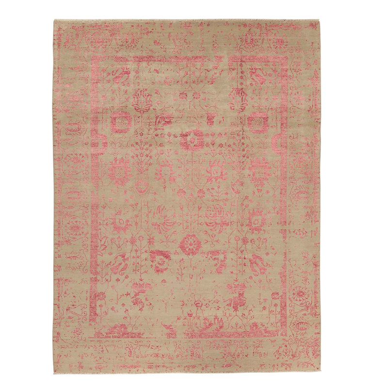 Hand Knotted Floral Area Rug