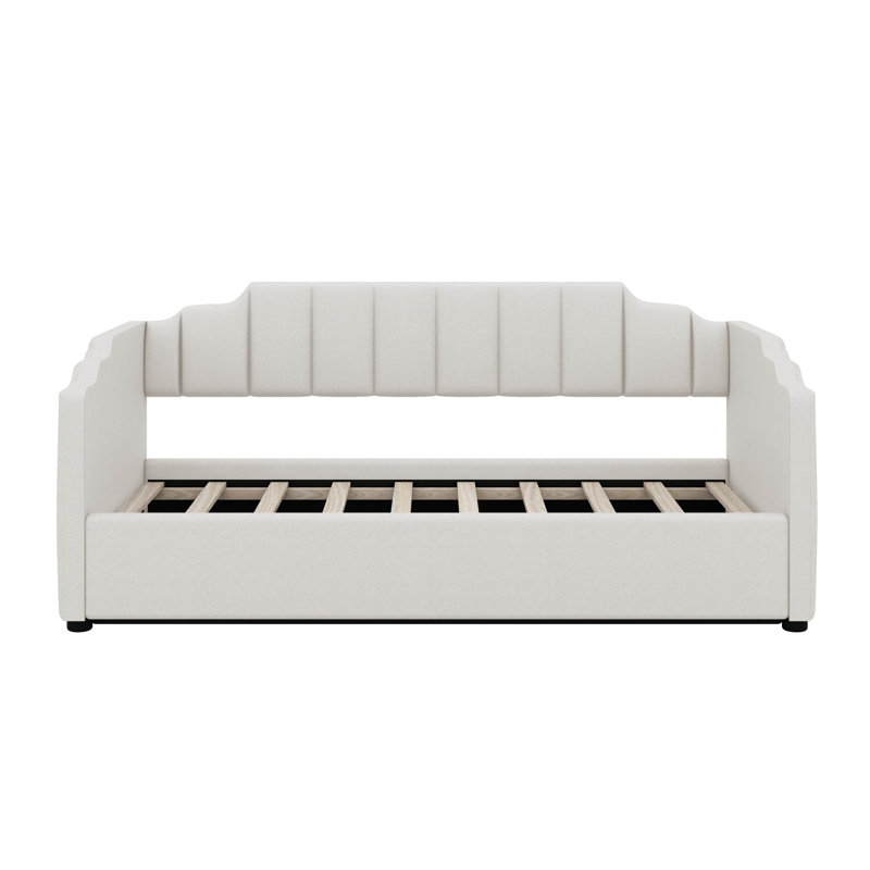 Upholstered Daybed With Underneath Storage, Twin, White