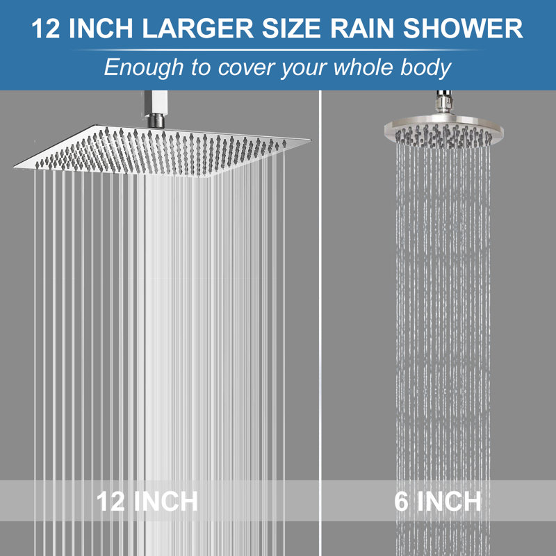 Rain Rain Shower Head 2.5 GPM GPM, Polished Chrome