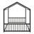 Metal House-Shaped Montessori Frame With Vertical Safety Rails​-1282845568
