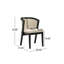 Chaise de salle à manger Cayli de style néoclassique moderne en rotin avec dossier incurvé et structure en hévéa massif-135068440-135068441