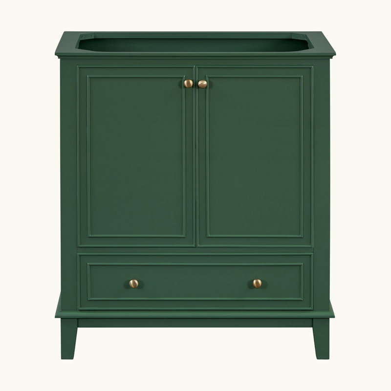 Armoire de salle de bain multifonctionnelle avec portes et tiroir, sans lavabo