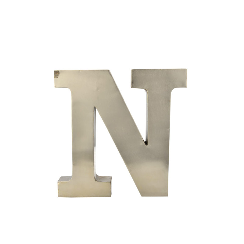 Bratenahl Text & Numbers Letter Block, N, Black