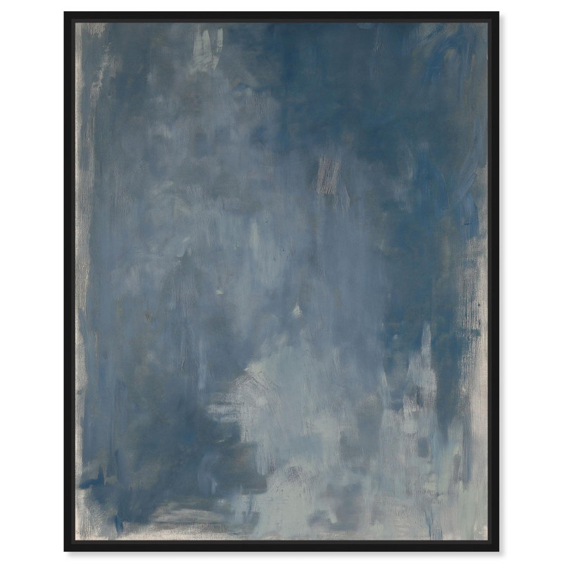 «Blue Monolithe», reproduction d'art sur toile par Art Remedy, H 46 po x l 37 po, Structure noire
