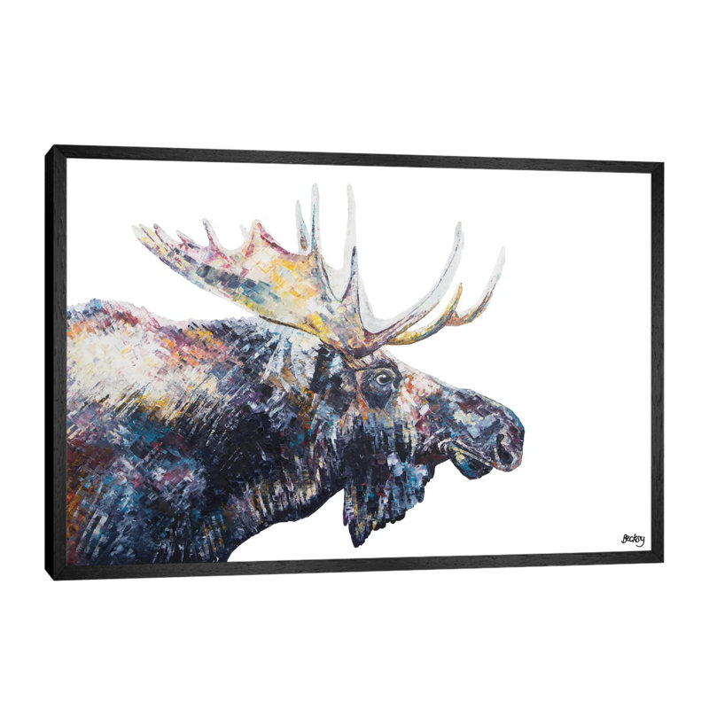 Jed by Becksy - Wrapped Canvas Print, 152.5 cm H x 101.5 cm W, Black Framed