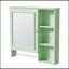 Armoire de rangement murale pour salle de bain, armoires à pharmacie avec grande porte miroir, tablettes réglables et trois niveaux de rangement ouverts (meuble-lavabo non inclus)-879486444