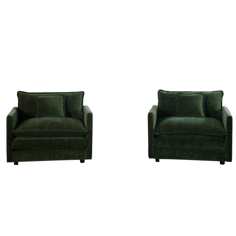 Fauteuil rembourré Corwin, Vert