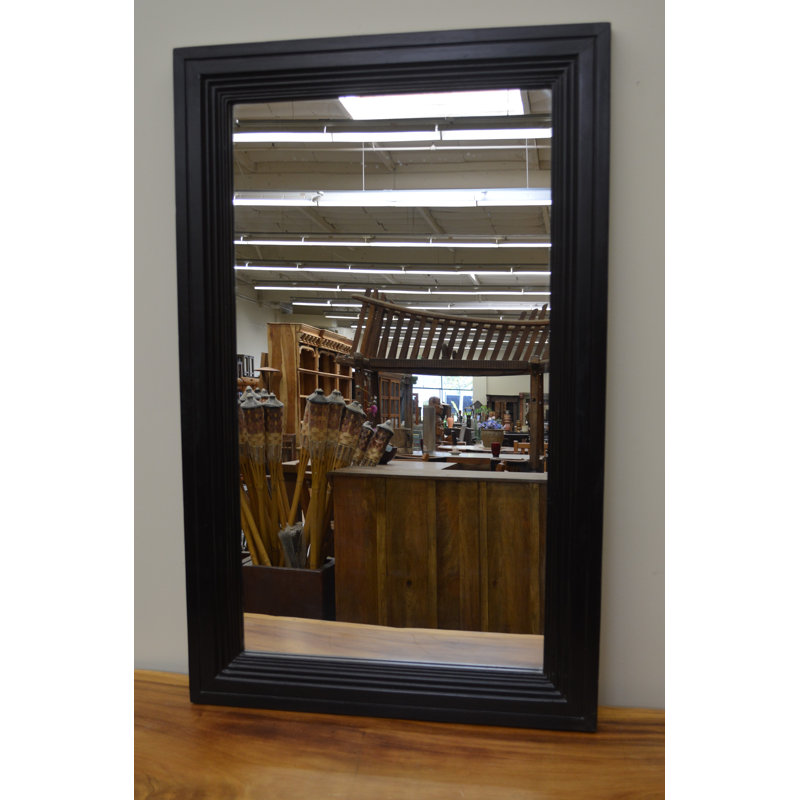 Miroir d'appoint biseauté traditionnel, Noir, noir, noir, noir