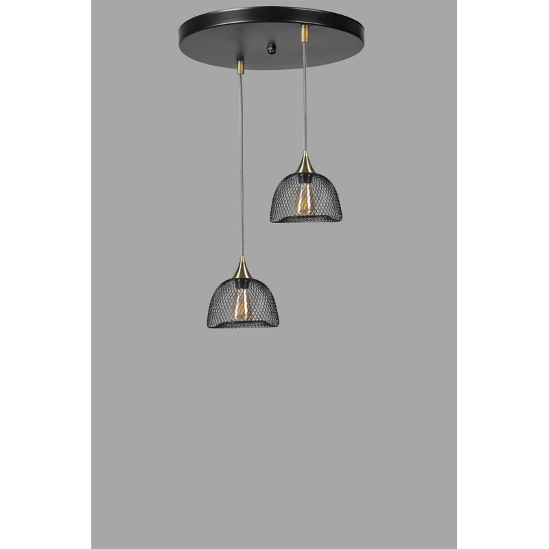 Elegant Black Chandelier, Adjustable Height, Metal Body with Antique Finish, 27.6 in Total Height | Cap Diameter: 8.3 in, Base Plate Diameter: 9.8 in | E27 Socket, Max 40W | Perfect for Dining Room & Living Spaces