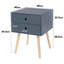 Set of 2 Premium Irmtraud 2-Drawer Bedside Cabinets, Pair of Stylish Two-Tone Nightstands-1581828728