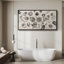 «Kitchen Food», croquis de repas culinaire, scène de salle à manger moderne noir et beige, jus de nouilles de nourriture et boissons, décor de cuisine «très grand, reproduction d'art sur toile encadrée-94945998-111176762