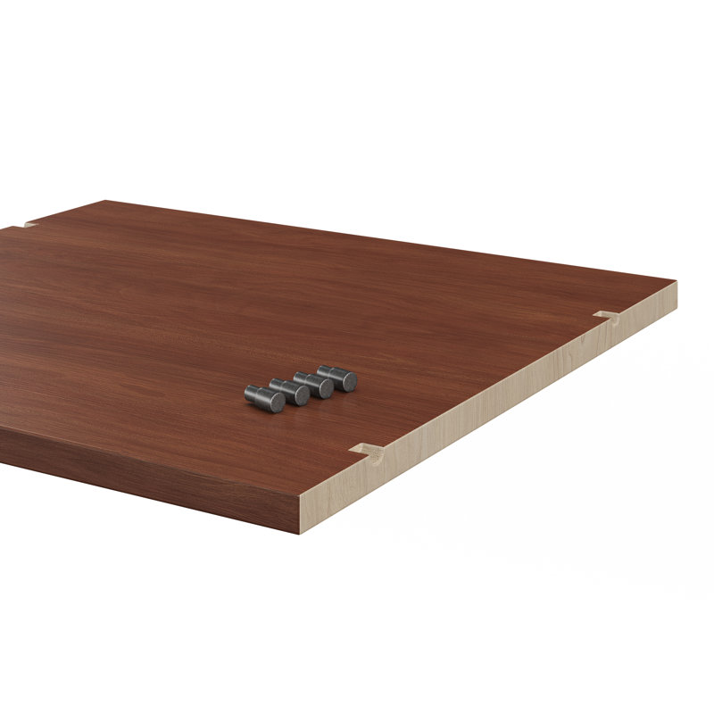 Ensemble de 2 tablettes 100% bois massif pour garde-manger, bahuts, bibliothèques, armoires de salle de bain 16,5 po, Moka