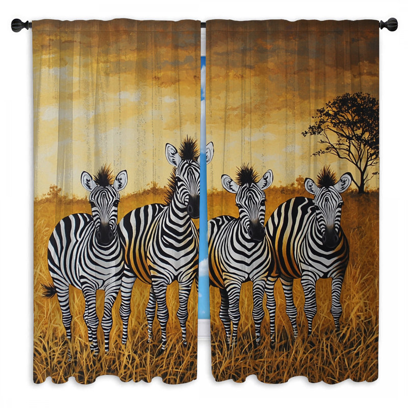 Rideaux de fenêtre Zebra obscurcissant et obscurcissant - 2 panneaux, 20 po x 50 po - 2 panneaux, Transparent