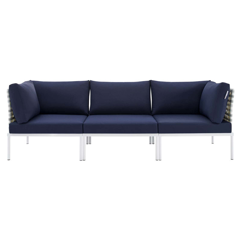Canapé de terrasse en aluminium Harmony Sunbrella, Sunbrella® bleu marine