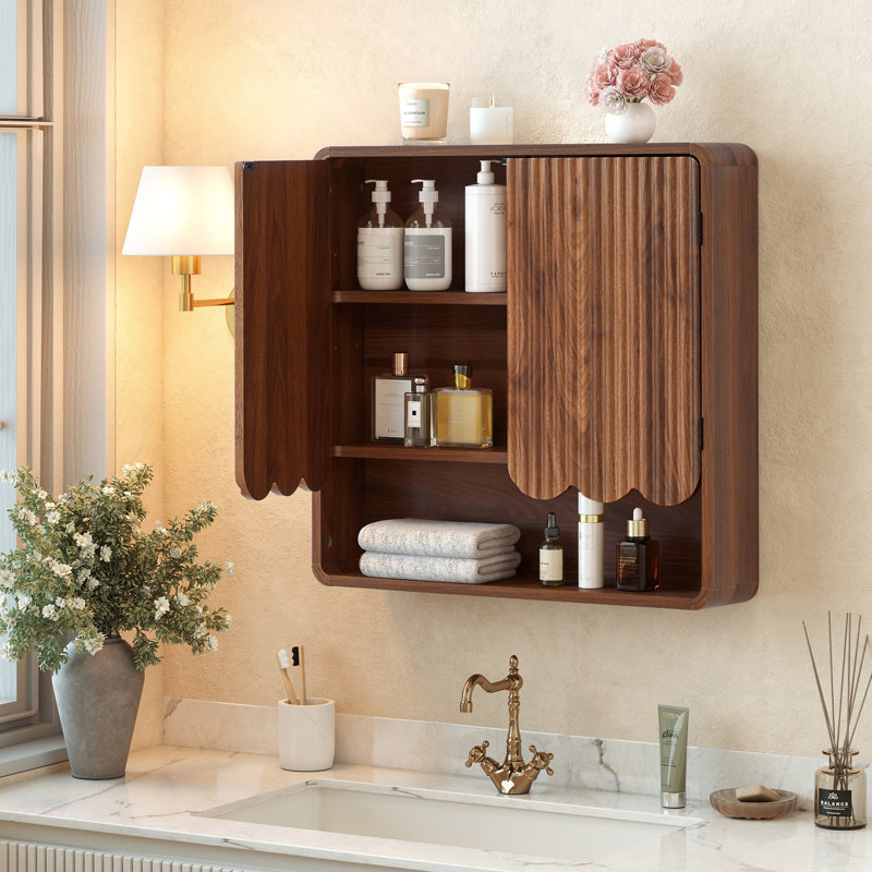 Armoire murale de salle de bain, Walnut