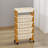 5 Tier Book Rack Storage Bookshelf Rolling Book Cart