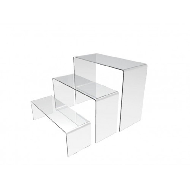 3 Piece Acrylic Plexiglass Clear Riser Set