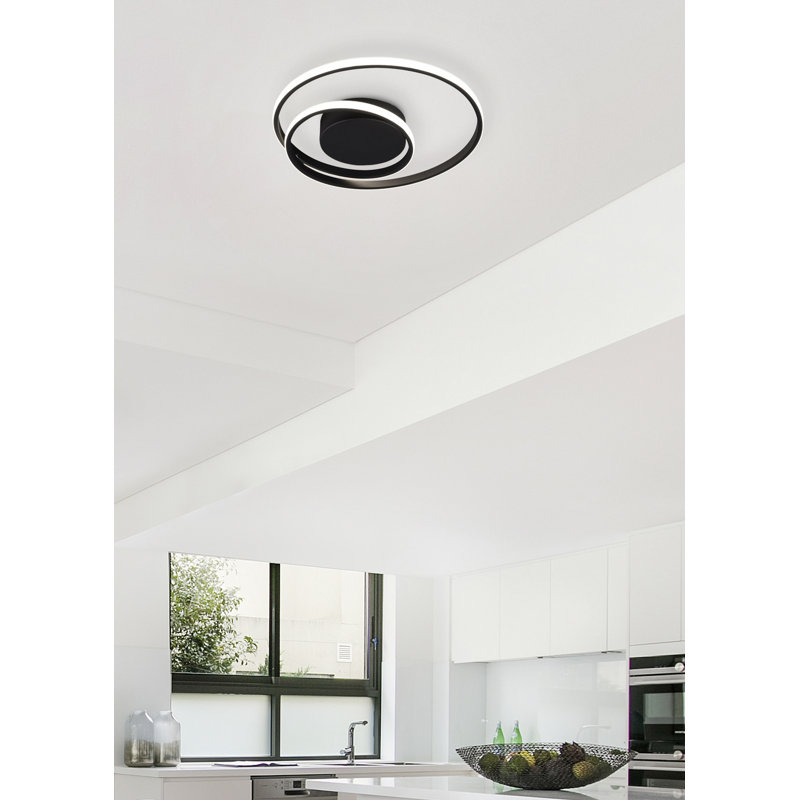 Nezaket 1-Light 39cm LED Integrated Flush Mount, Black