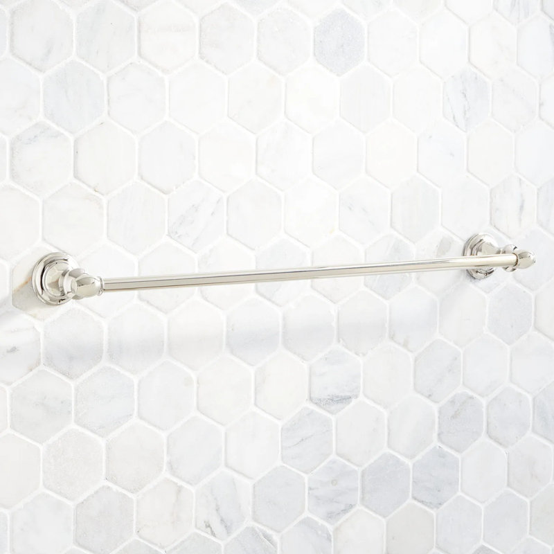 Barre à serviettes murale Beasley, H 2,375 po x L 24 po x P 3,5 po, Nickel poli