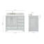 Ensemble de meuble-lavabo simple 43 po avec plateau Abita-93359412