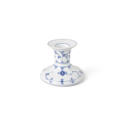 Royal Copenhagen Blue Fluted Plain Candle Holder 2.95"