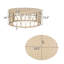 Table basse d'extérieur, tissé, P 24,48 po x l 32,29 po, H 15,07 po, brun, capacité de charge maximale de 225 lb, plateau tissé charmant, aspect terre, brun