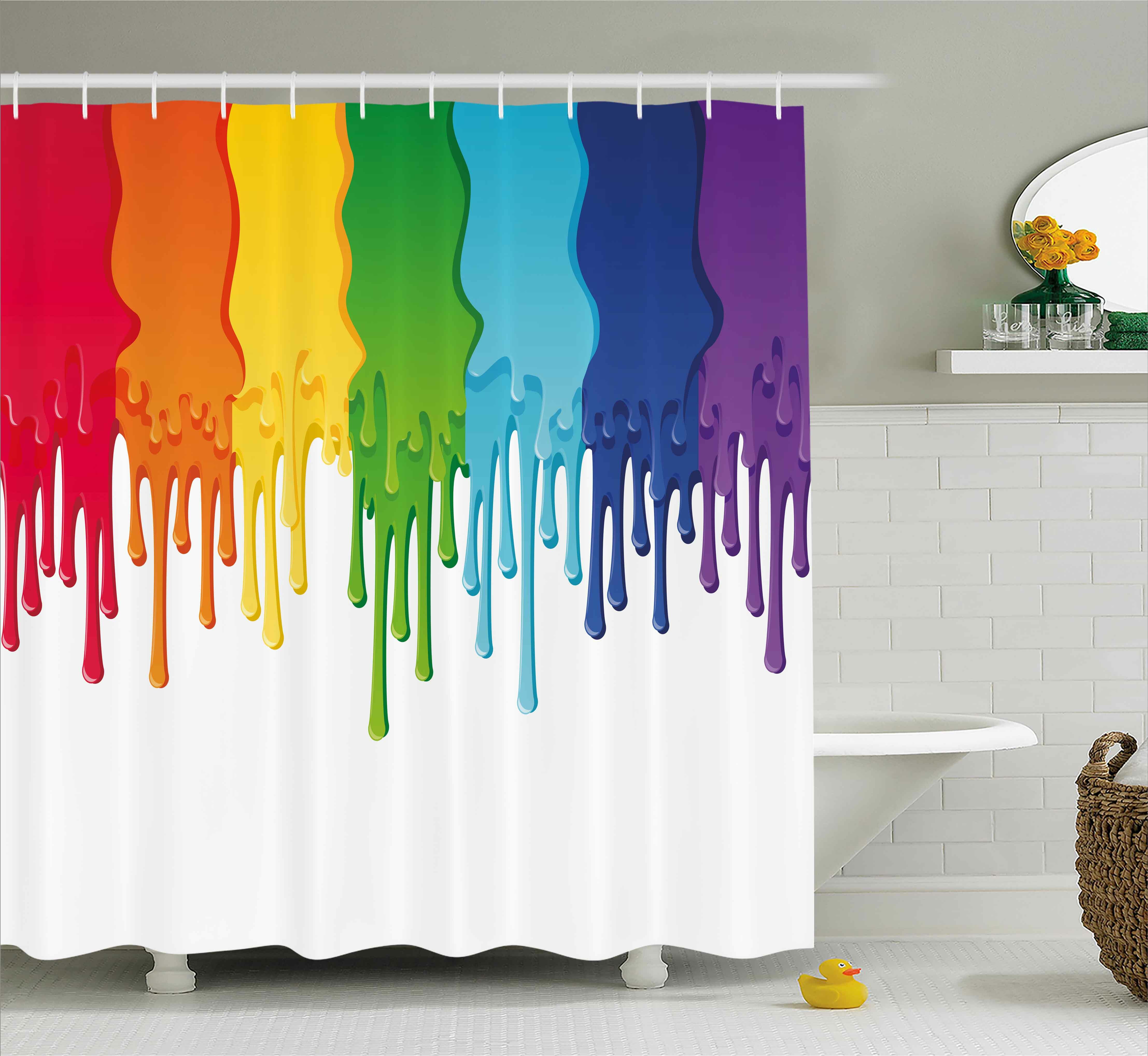 71 x 74 Decorative Shower Curtain with 12 Hooks, Leaves Multicolor by  Lisa Nohren