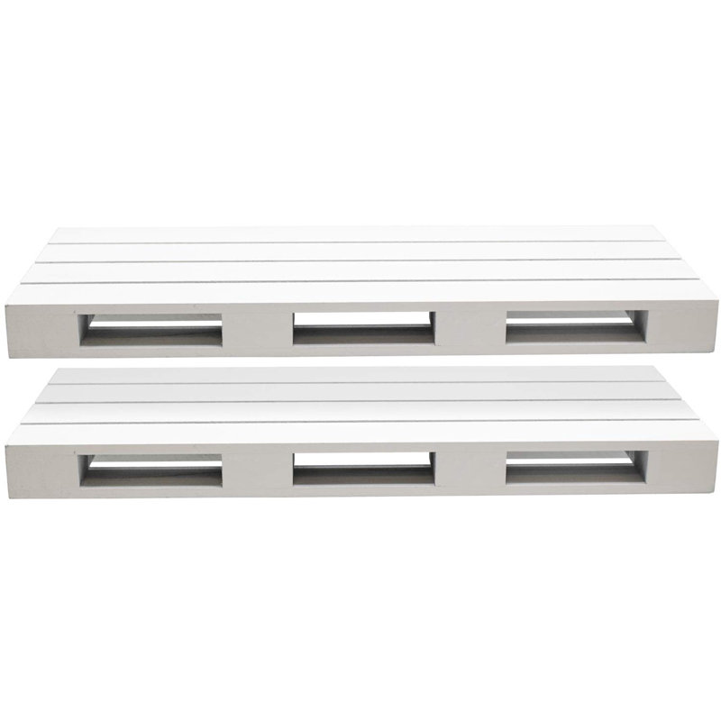 Floating Pallet Style Shelves 2 Pack, 1.75" H x 17" W x 7" D