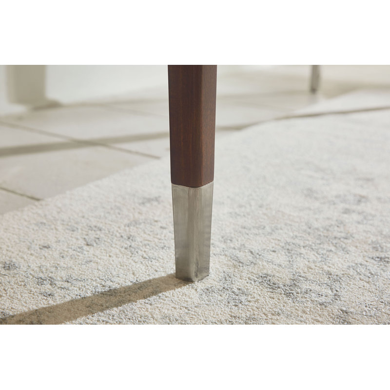 Crescent Square Dining Table, Suede