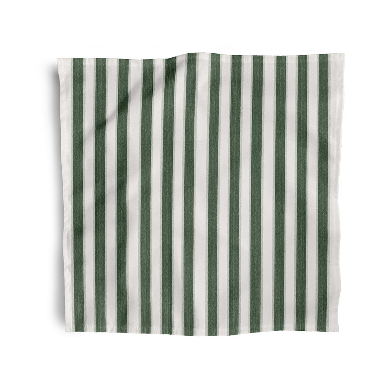 Harman Polyester Striped Square Napkin, Green