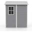 Remise de rangement extérieure en résine plastique avec porte et fenêtre verrouillables 4 x 6 pi-122939064