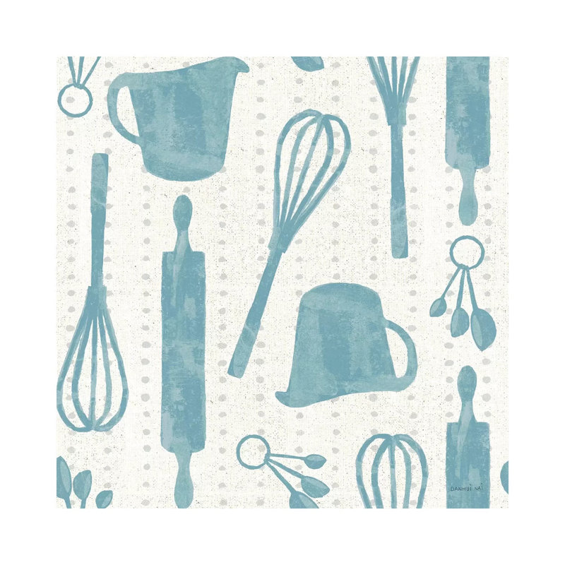 Kitchen Floursack Pattern VIB by Danhui Nai - Wrapped Canvas Gallery-Wrapped Canvas Giclée, 30.48 cm H x 30.48 cm W